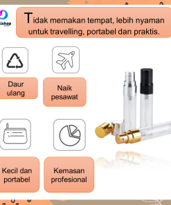 Botol Parfum Kosong Travel Mini Refill Spray 5ml 10ml dengan kotak kemasan untuk souvenir - Gambar 5