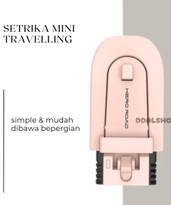 Setrika Mini Traveling Strika Lipat  Gosokan Baju Strikaan Listrik Iron Portabel