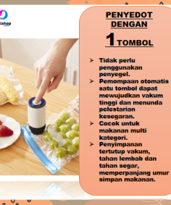 Alternative view of Alat Vakum Makanan Frozen Multifungsi  bisa untuk Vacum Baju Vacuum Travel Bag dan Pompa Bola USB Charger Portable