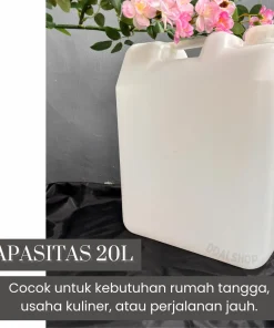 Alternative view of Jerigen 20 Liter Baru Import Bahan HDPE aman untuk Air Minyak Madu Sabun dll