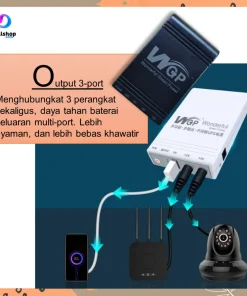Alternative view of DC Mini UPS Portable untuk CCTV Wifi Router USB 5V/9V/12V 5V/12V/12V with Adaptor 12V 2A
