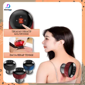 Alat Bekam Kerik Kerokan Elektrik Kop Angin Terapi Massage Badan Dengan Katup Pelepas Udara Terapi Gelombang Magnetik