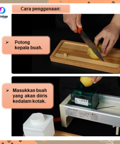 Parutan Serbaguna Alat Pemotong Bawang Pengiris Kentang Buah Lemon Ketebalan Dapat Diatur Pisau Tahan Karat - Gambar 3