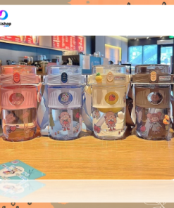 Botol Tempat Minum Anak Sedotan Karakter Lucu dengan Tali Bpa Free Incl Stiker