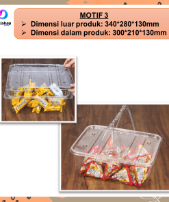 Kotak  Box Hantaran Kue Cake Tart Mika Cup Dessert Puding Unik Transparant jinjing - Gambar 11