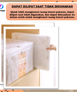 Storage Box Organizer Kotak Tempat Penyimpanan Baju Mainan Lipat Serbaguna - Gambar 8