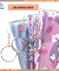 Buku Notebook Notes Memo Kecil Mini Motif Kartun Lucu Dengan Pena dan Ring Gantungan Kunci - Gambar 3