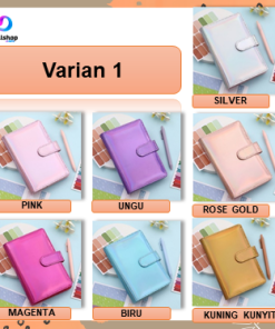 Alternative view of Binder A6 Polos Glossy Notebook Buku Catatan Agenda PU Leather Budget Planner Organizer Cash