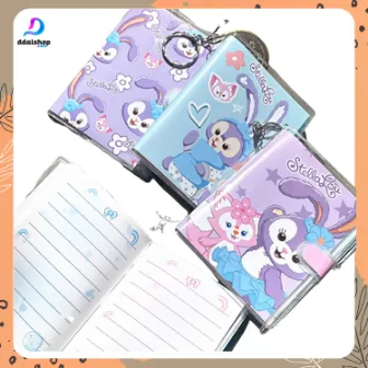 Buku Notebook Notes Memo Kecil Mini Motif Kartun Lucu Dengan Pena dan Ring Gantungan Kunci
