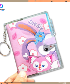 Buku Notebook Notes Memo Kecil Mini Motif Kartun Lucu Dengan Pena dan Ring Gantungan Kunci - Gambar 5