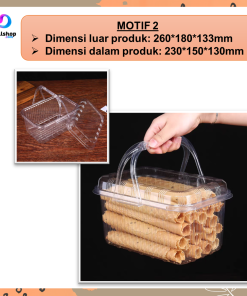 Kotak  Box Hantaran Kue Cake Tart Mika Cup Dessert Puding Unik Transparant jinjing - Gambar 7