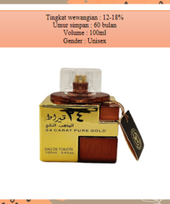 Parfum Arab 24 Carat Pure Gold parfume Unisex EDP 5ml 10ml 100ml - Gambar 3