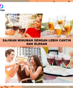 Alternative view of Gelas Wine Champagne Plastik Bening Mewah Bentuk Ulir Kaki Tinggi Bahan PS 8oz 240ml