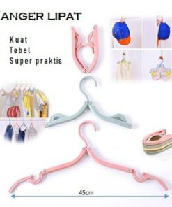Hanger lipat portable / gantungan jemuran baju travel multifungsi