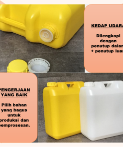 Alternative view of Jerigen 20 Liter Baru Import Bahan HDPE aman untuk Air Minyak Madu Sabun dll