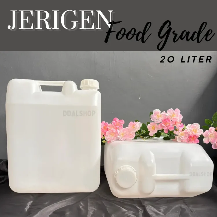 Jerigen 20 Liter Baru Import Bahan HDPE aman untuk Air Minyak Madu Sabun dll