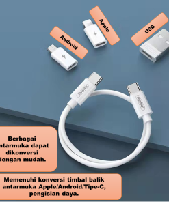 Kotak Tempat Penyimpanan Kabel Data Charger Fast Charging 60W Lightning Iphone Konektor Adapto USB Type C Mikro - Gambar 3