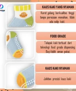 Alternative view of Kaos Kaki Anak Perempuan Laki laki Anti Slip Licin Motif Lucu Import Kaus kaki Bermain Playground