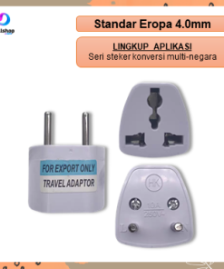 Colokan Listrik 3 Lubang Over Steker Adapter Konverter Travel US to EU Universal - Gambar 6