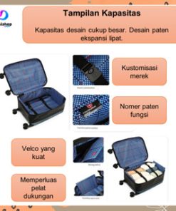 Koper Lipat Troli Portable 20 24 inch Tas Traveling Anti Air Kabin dan Bagasi - Gambar 8