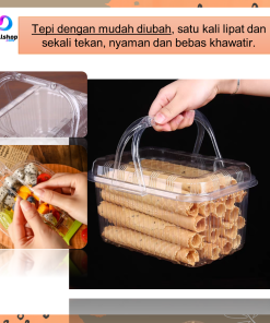 Kotak  Box Hantaran Kue Cake Tart Mika Cup Dessert Puding Unik Transparant jinjing - Gambar 3