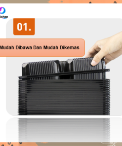 Tempat Kotak Makan Box Mika Bento Sekat 4 Premium Quality Tahan Panas dan Aman - Gambar 4