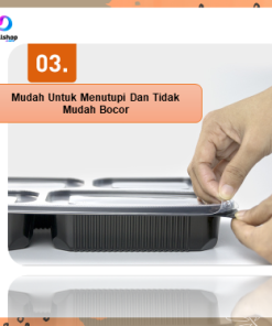 Tempat Kotak Makan Box Mika Bento Sekat 4 Premium Quality Tahan Panas dan Aman - Gambar 6