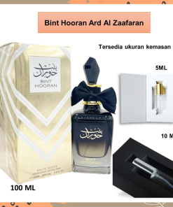 Parfum Arab Dubai Wanita Pria Ard Al Zaafaran Bint Hooran Hitam Emas 5ml 10ml 100ml