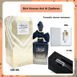 Parfum Arab Dubai Wanita Pria Ard Al Zaafaran Bint Hooran Hitam Emas 5ml 10ml 100ml