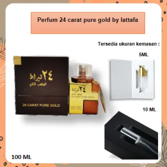 Parfum Arab 24 Carat Pure Gold parfume Unisex EDP 5ml 10ml 100ml