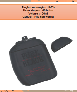 Parfum Pria dan Wanita Pure Black Parfume Arab 5ml 10ml 100ml - Gambar 2