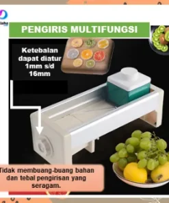 Parutan Serbaguna Alat Pemotong Bawang Pengiris Kentang Buah Lemon Ketebalan Dapat Diatur Pisau Tahan Karat