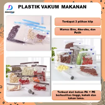 Plastik Makanan Vacum Press Kedap Udara Kantong Vacuum Sealer Transparan