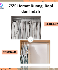 Plastik Vacum Baju Gantung Vacuum Bag Plastic Kantong Plastik Pakaian Bahan PA+PE - Gambar 8