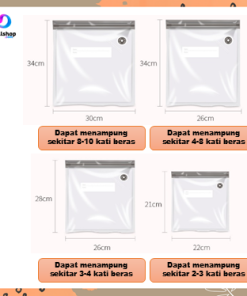 Plastik Makanan Vacum Press Kedap Udara Kantong Vacuum Sealer Transparan - Gambar 5