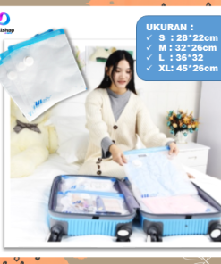 Plastik Vacum Baju Plastic Vakum Pakaian Kantong Vacuum Bag Travel Transparan