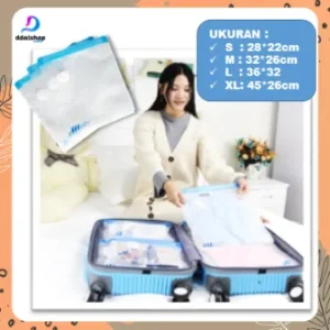 Plastik Vacum Baju Plastic Vakum Pakaian Kantong Vacuum Bag Travel Transparan