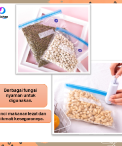 Plastik Makanan Vacum Press Kedap Udara Kantong Vacuum Sealer Transparan - Gambar 9