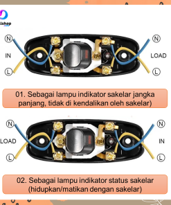 Saklar Lampu Indikator Push Button Steker Switch On Off Elektronik Universal - Gambar 10