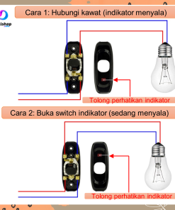 Saklar Lampu Indikator Push Button Steker Switch On Off Elektronik Universal - Gambar 9