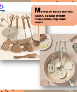Spatula Silikon Alat Masak Set Sodet Sendok Nasi Sup Silicon Kualitas Food Grade Tahan Panas - Gambar 15