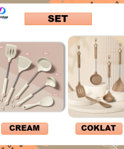 Spatula Silikon Alat Masak Set Sodet Sendok Nasi Sup Silicon Kualitas Food Grade Tahan Panas