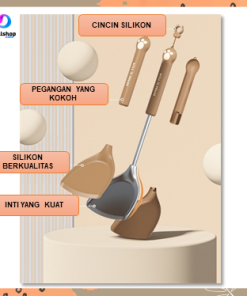 Spatula Silikon Alat Masak Set Sodet Sendok Nasi Sup Silicon Kualitas Food Grade Tahan Panas - Gambar 10
