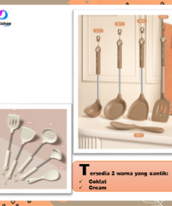 Spatula Silikon Alat Masak Set Sodet Sendok Nasi Sup Silicon Kualitas Food Grade Tahan Panas - Gambar 8