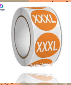 Stiker Label Huruf Sticker Tempel Bulat Size Ukuran Baju Pakaian Celana Kaos 2,5cm - Gambar 9