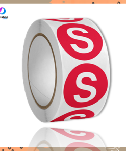 Stiker Label Huruf Sticker Tempel Bulat Size Ukuran Baju Pakaian Celana Kaos 2,5cm - Gambar 4