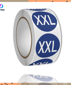 Stiker Label Huruf Sticker Tempel Bulat Size Ukuran Baju Pakaian Celana Kaos 2,5cm - Gambar 8