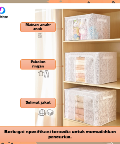 Storage Box Organizer Kotak Tempat Penyimpanan Baju Mainan Lipat Serbaguna - Gambar 6