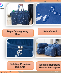 Alternative view of Travel Bag Besar Motif Tas Traveling Lipat Anti Air Foldable Bag Import