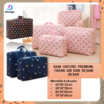 Travel Bag Besar Motif Tas Traveling Lipat Anti Air Foldable Bag Import